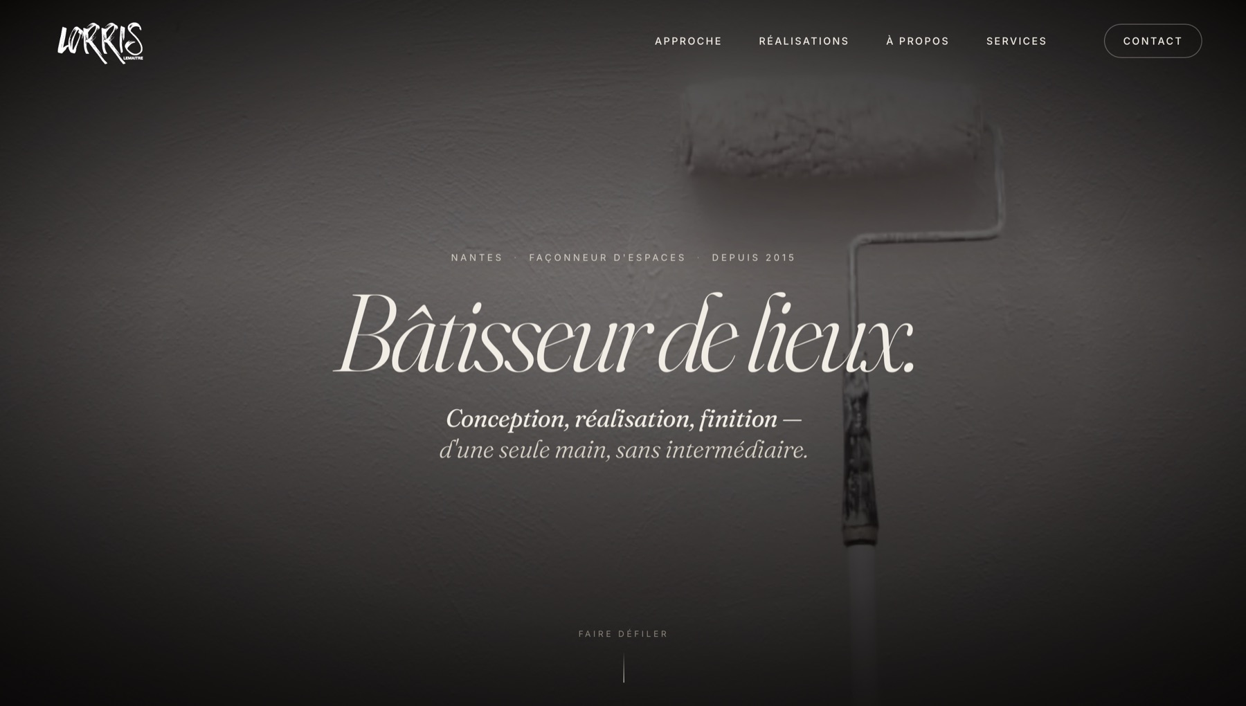 Aperçu d’un site pour artisan peintre