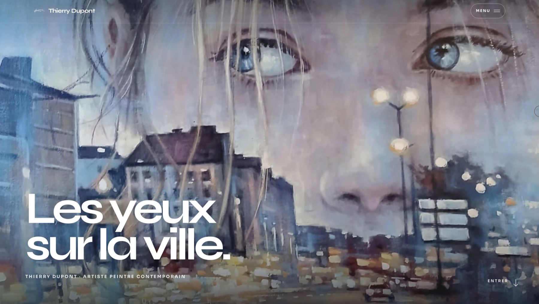 Aperçu d’un site pour artiste peintre